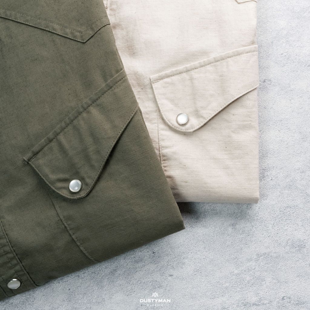 ÁO SƠ MI LINEN DÀI TAY NÚT BẤM LAMAR | REGULAR FIT | S652