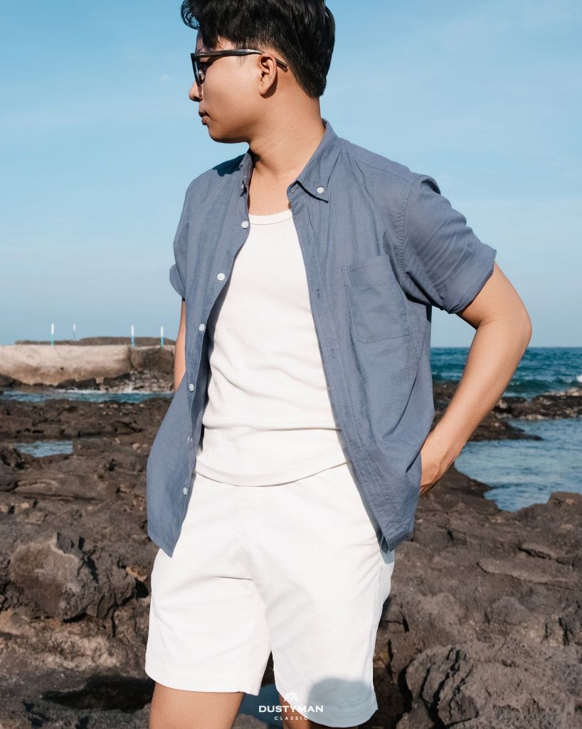 ÁO SƠ MI LINEN TAY NGẮN LUKE | REGULAR FIT | S418