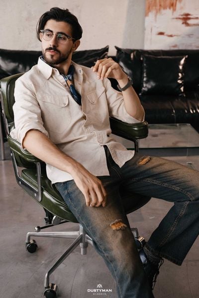  ÁO SƠ MI LINEN DÀI TAY NÚT BẤM LAMAR | REGULAR FIT | S652 