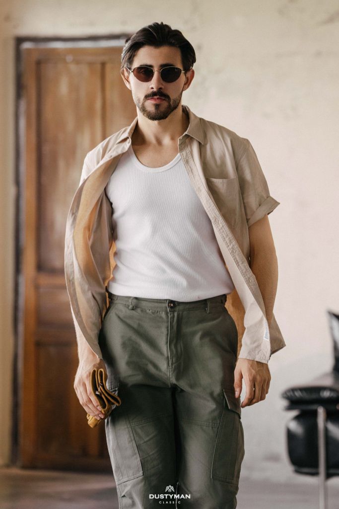 ÁO SƠ MI TAY NGẮN GALVIN | KAKI | REGULAR FIT | S426