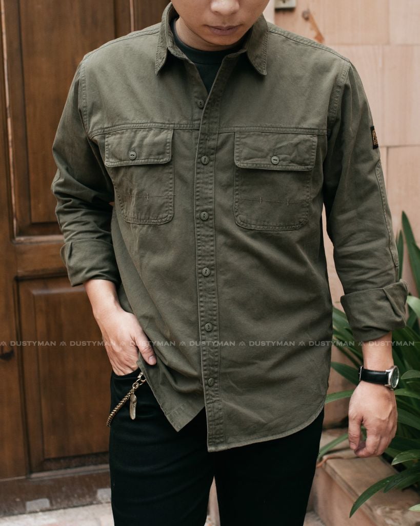 ÁO SƠ MI ELBOW | KAKI | RELAXED FIT | S153