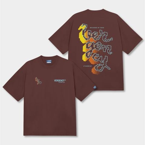 DISSOLVE 3D T-SHIRT/DARK BROW