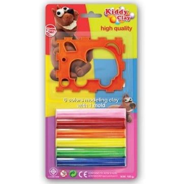 Đất Nặn Kiddy Clay 6M 100g Có Khuôn Hình ST1006M