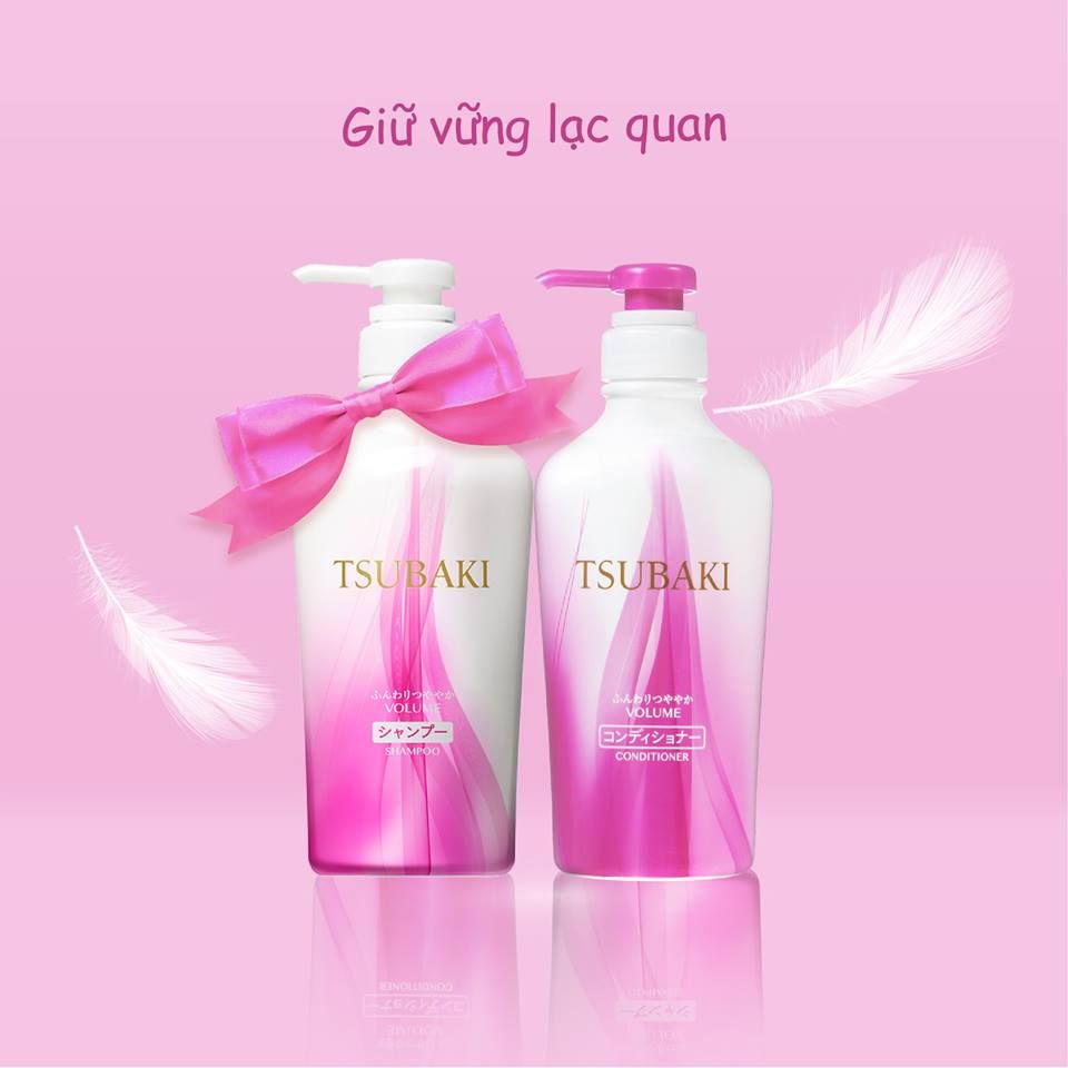 Bộ dầu gội và dầu xả bồng bềnh chắc khỏe Shiseido Tsubaki