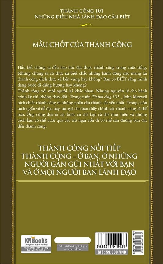 Sách Thành Công 101 - Những Điều Nhà Lãnh Đạo Cần Biết