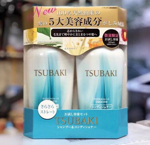 Bộ dầu gội và dầu xả suôn mượt Shiseido Tsubaki Smooth