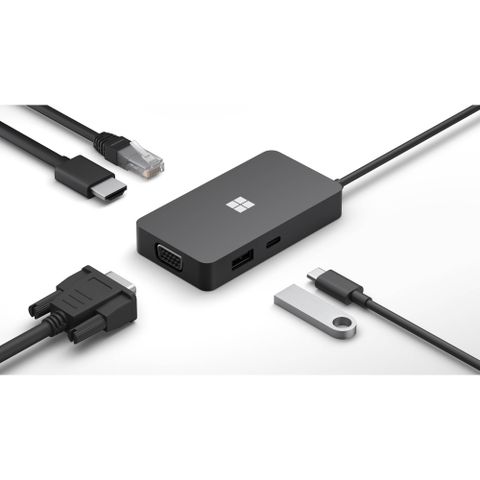  Microsoft USB Type-C Travel Hub with Power Passthrougah 