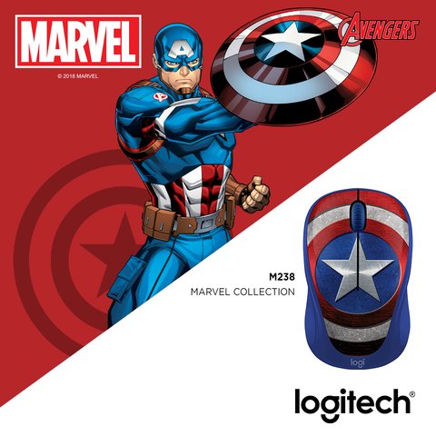  Chuột Wireless Logitech M238 Marvel Collection 