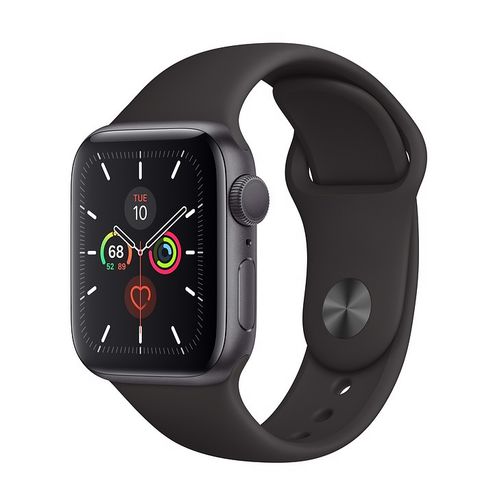  Apple Watch SE GPS, Space Gray Aluminium Case with Black Sport Band 