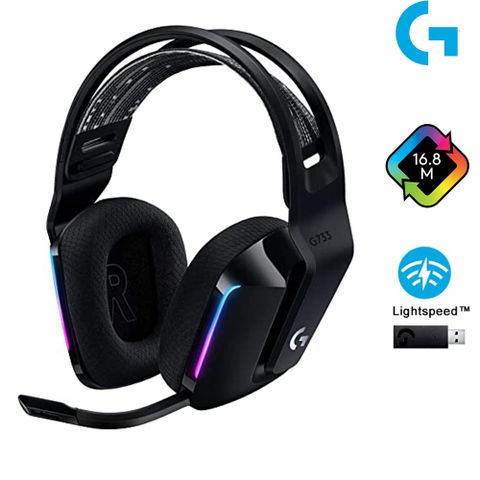  Tai nghe Logitech G733 LIGHTSPEED RGB Wireless (Màu Đen) 