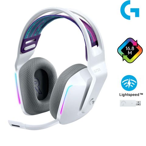  Tai nghe Logitech G733 LIGHTSPEED RGB Wireless (Màu trắng) 