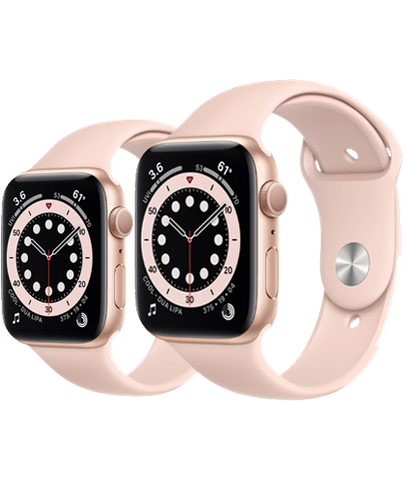  Apple Watch Series 6 GPS, Gold Aluminium Case with Pink Sand Sport Band 