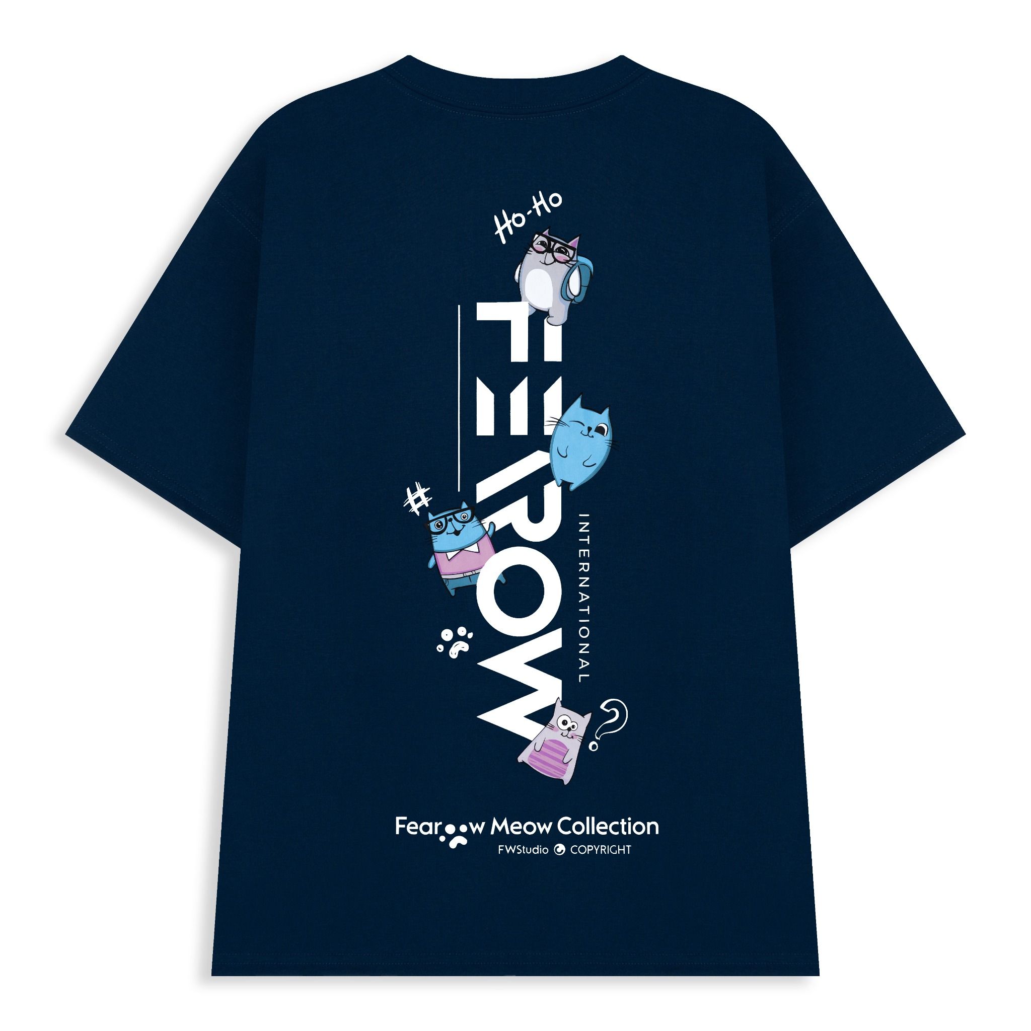  Fearow Meow Walking Tee / Navy Peony 