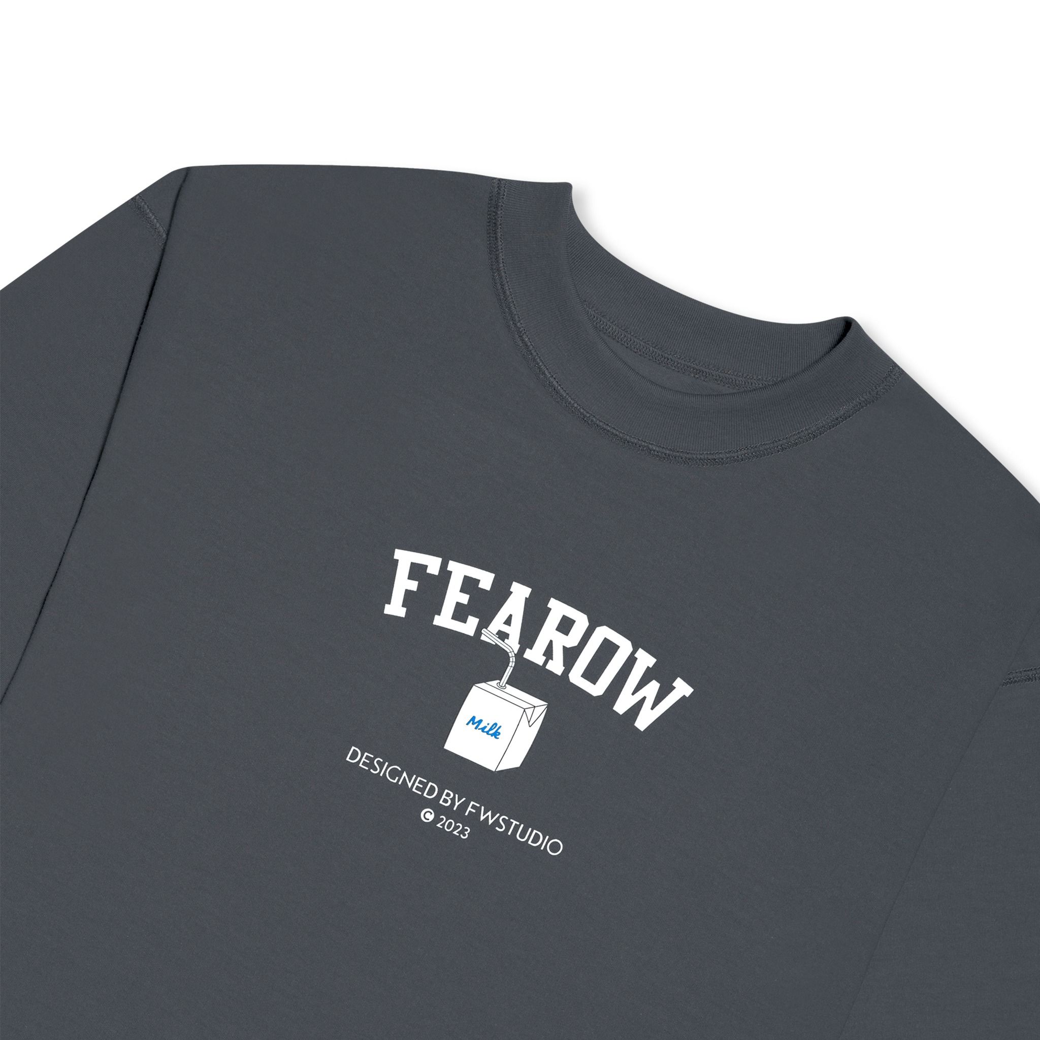  Fearow Double Tee Collection - Milk Bottle / Gray Pinstripe 