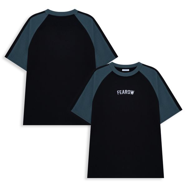  Fearow Raglan Basic Tee Thêu / Black & Dark Slate 