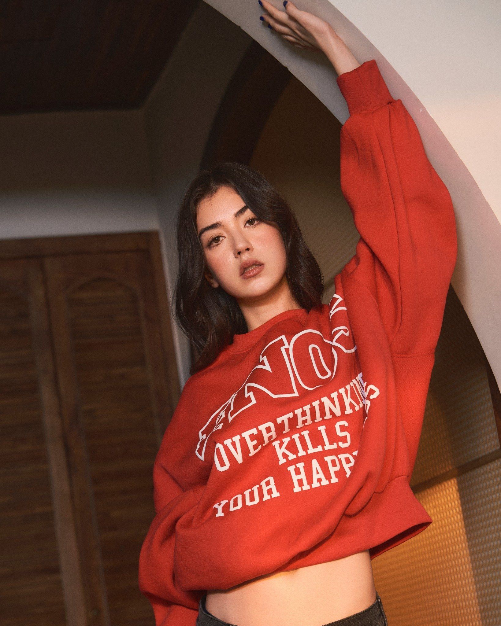  SW12 - OVERTHINKING SWEATER - FIRE RED 