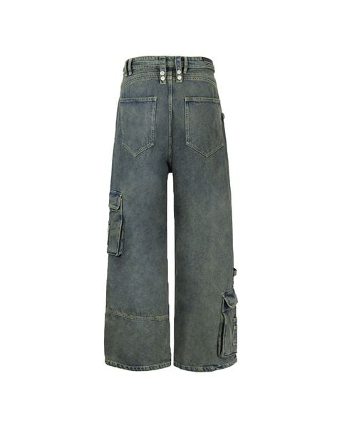  ERG11 - 'VIDA ESTATICA' CARGO JEANS - BLUE STONE 