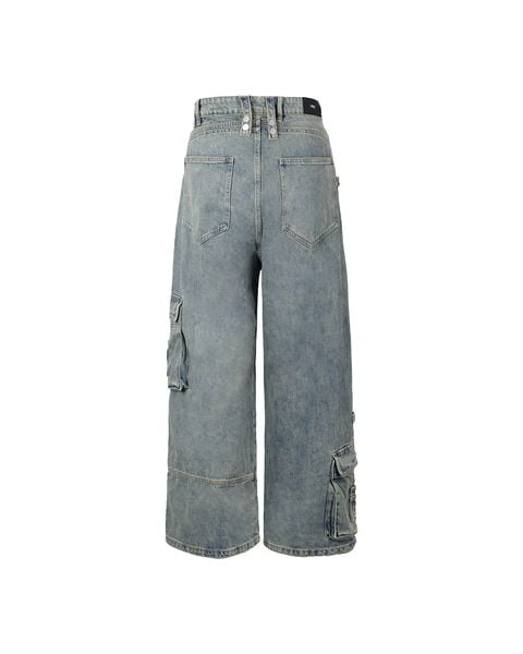  ERG10 - 'VIDA ESTATICA' CARGO JEANS - DINOSAUR BLUE 