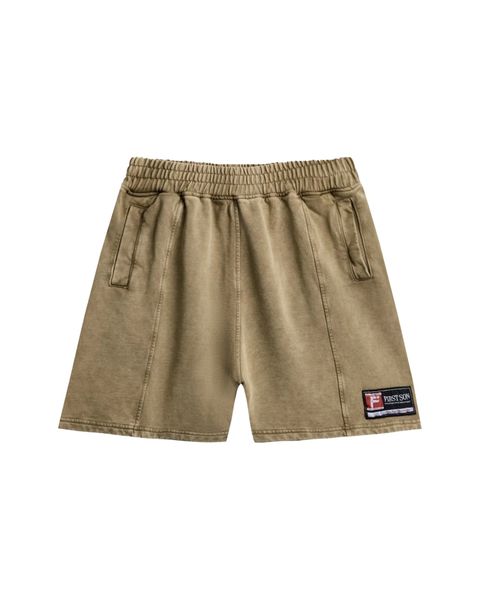 SNW3 -  'ACTIVE' WASHED SHORTS - SAND 