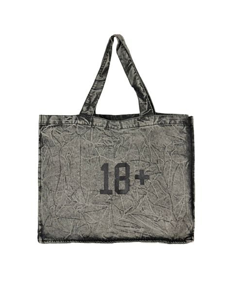  TB1 - 18PLUS DENIM TOTE BAG - GREY WASHED 