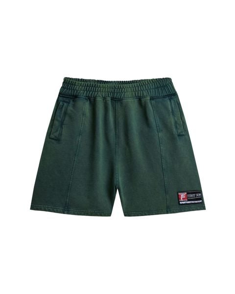  SNW5 - 'ACTIVE' WASHED SHORTS - PINE GREEN 