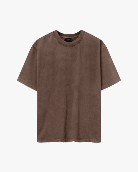  TSW6 - BLANK WASHED TEE - CHOCOLATE 