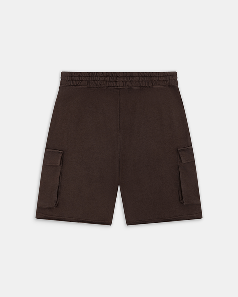  SNC3 - WASHED CARGO SHORTS - CHOCOLATE 