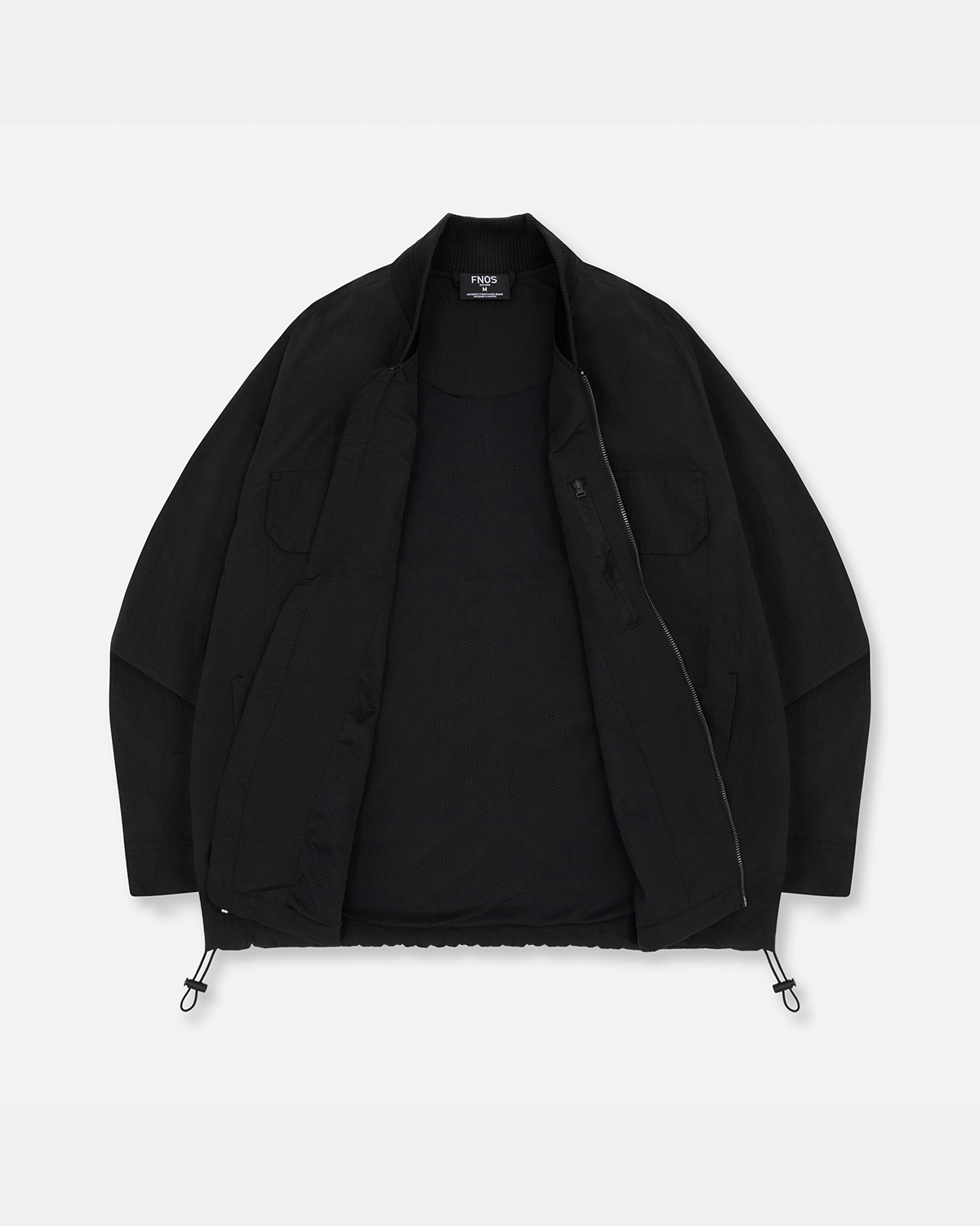  JK2 - POLYESTER BOMBER JACKET - BLACK 