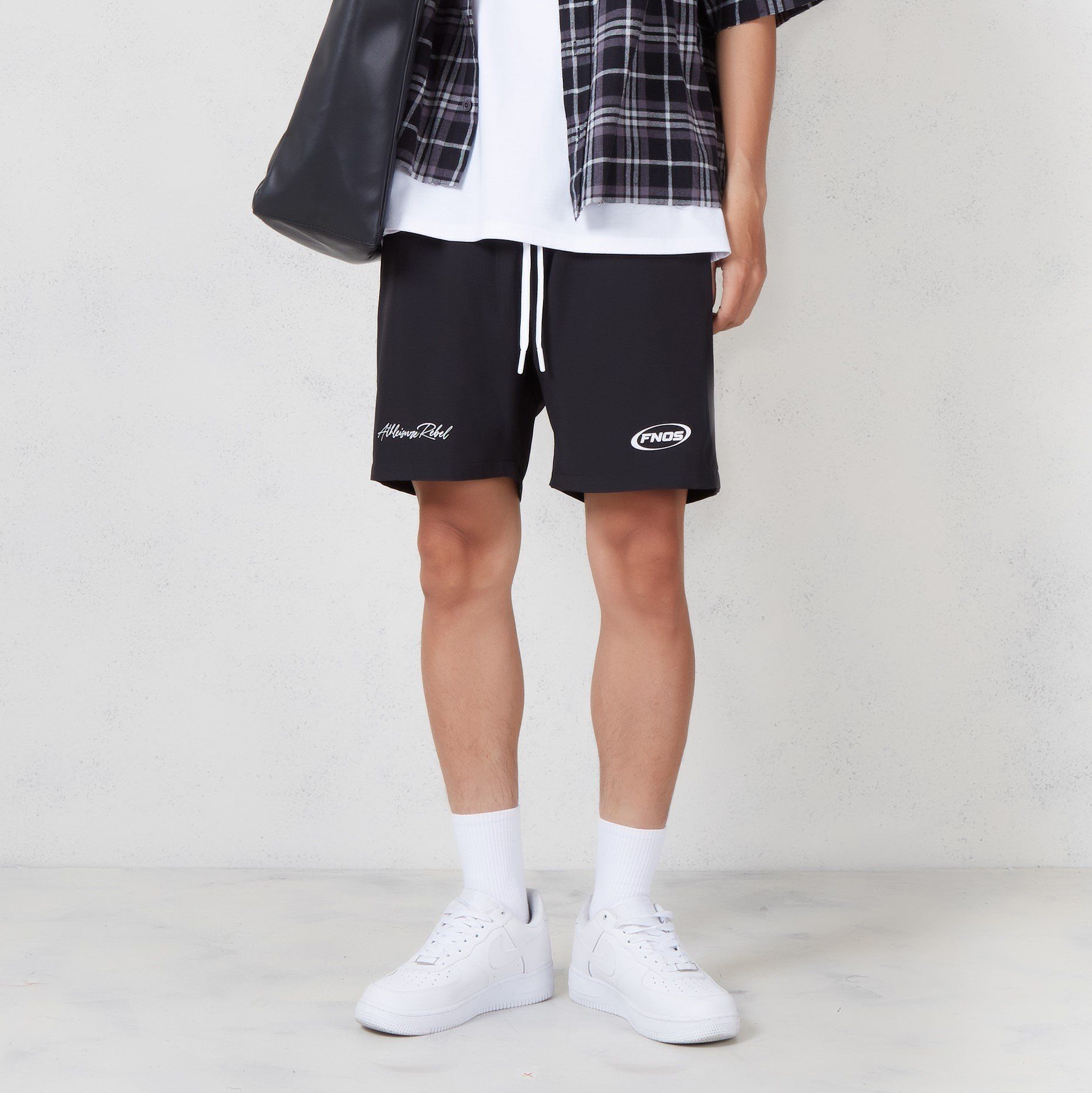  SP3 - ATHLEISURE REBEL BASIC SHORTS - BLACK 