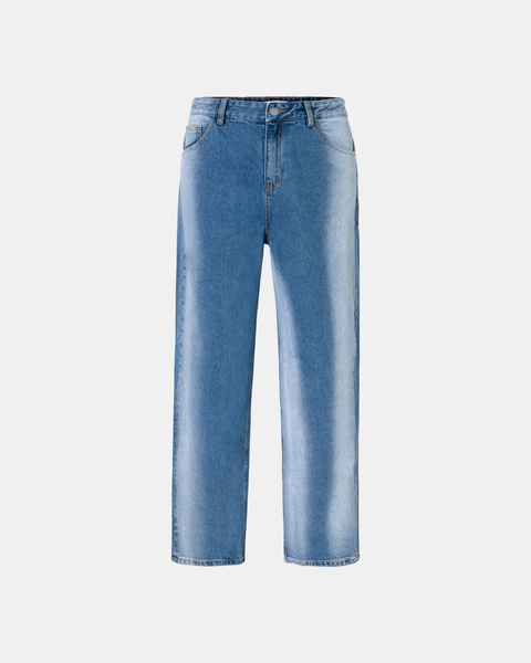  ERG4 - WHITE WASHED EXTRA REGULAR JEANS - MID BLUE 