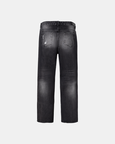  ERG7 - EXTRA REGULAR DISTRESSED JEANS - BLACK 