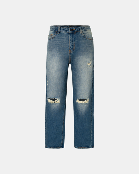  ERG2 - EXTRA REGULAR RIPPED JEANS - VINTAGE BLUE 