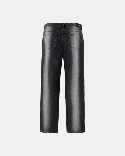  ERG5 - WHITE WASHED EXTRA REGULAR JEANS - BLACK 