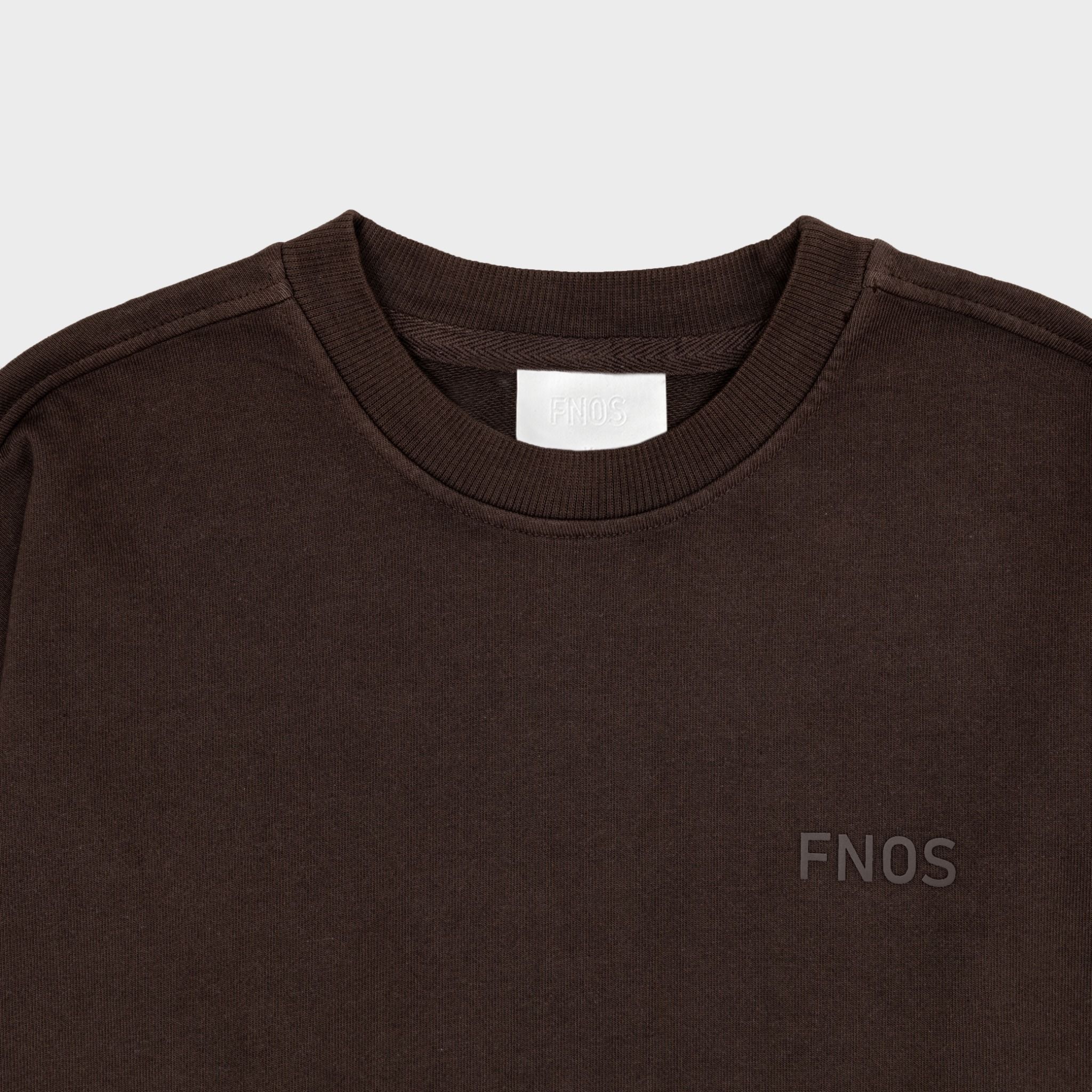  SW6 - FNOS WASHED SWEATER - CHOCOLATE 