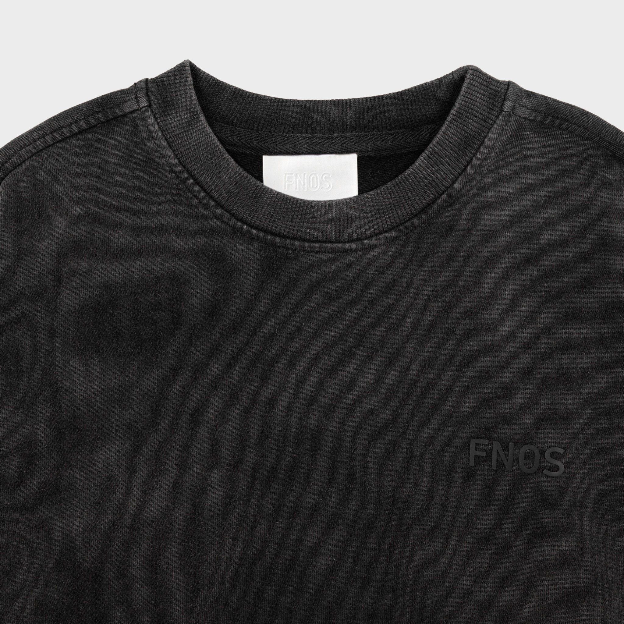  SW4 - FNOS WASHED SWEATER - BLACK 