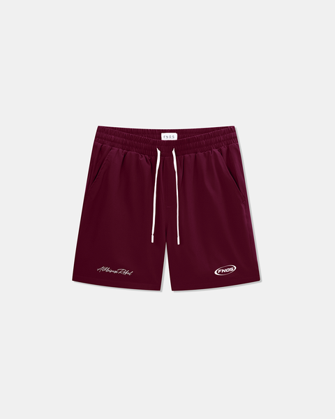 SP8 - ATHLEISURE REBEL BASIC SHORTS - MAROON 