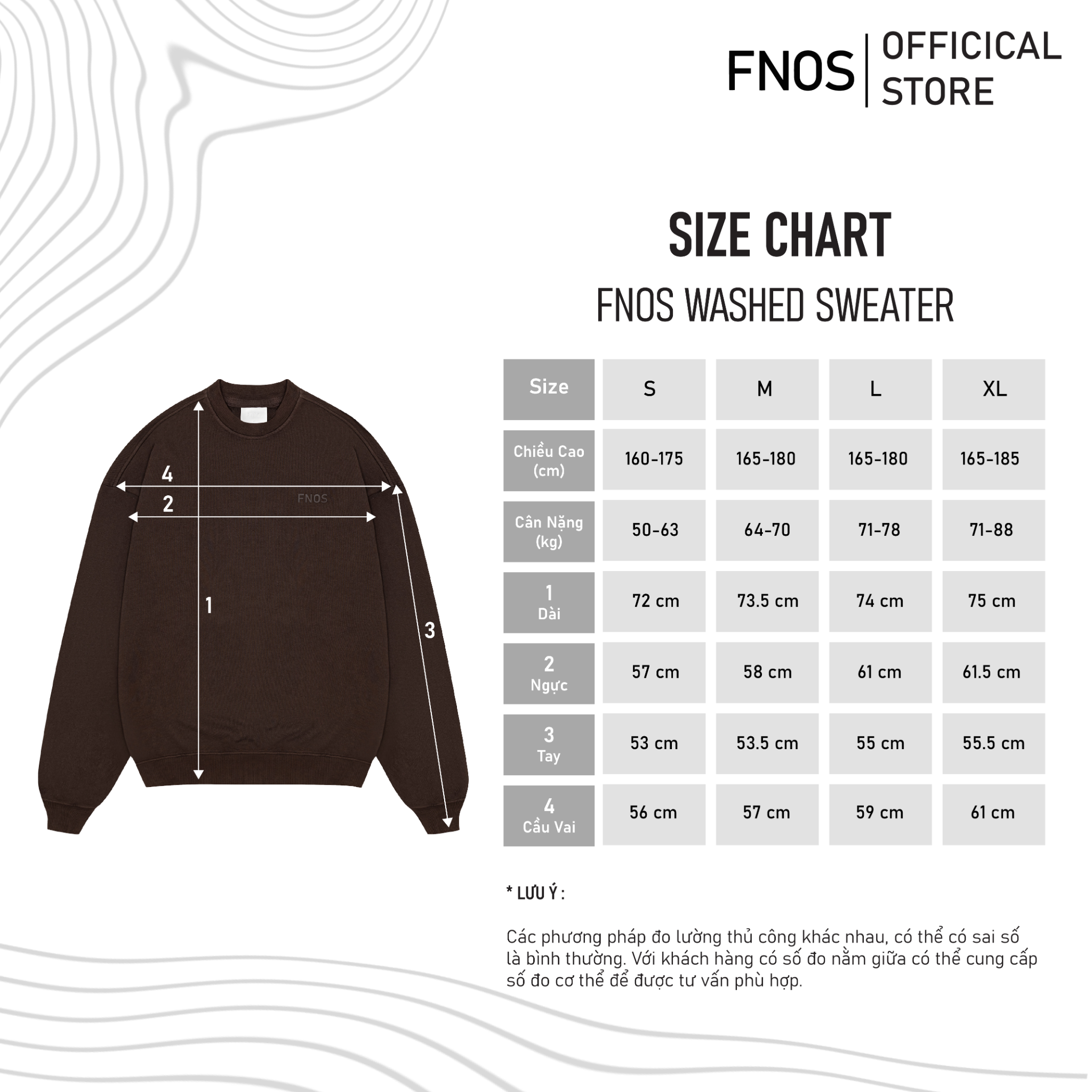  SW4 - FNOS WASHED SWEATER - BLACK 