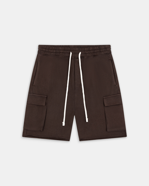  SNC3 - WASHED CARGO SHORTS - CHOCOLATE 