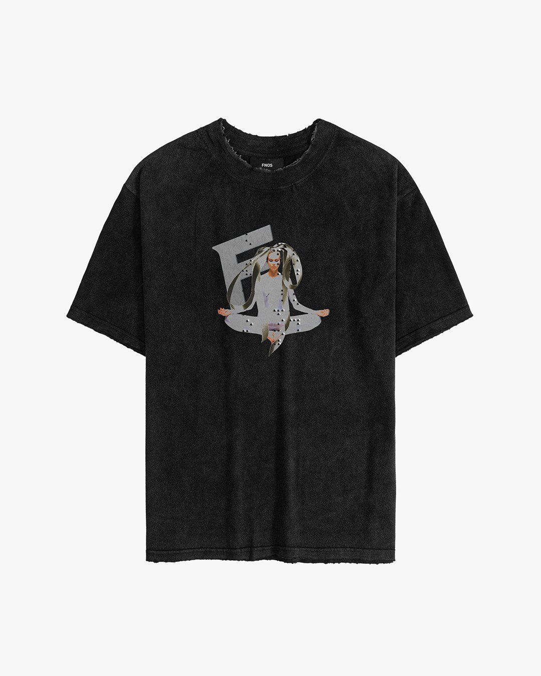  TWG18 - 'INNER PEACE' VINTAGE TEE - BLACK 