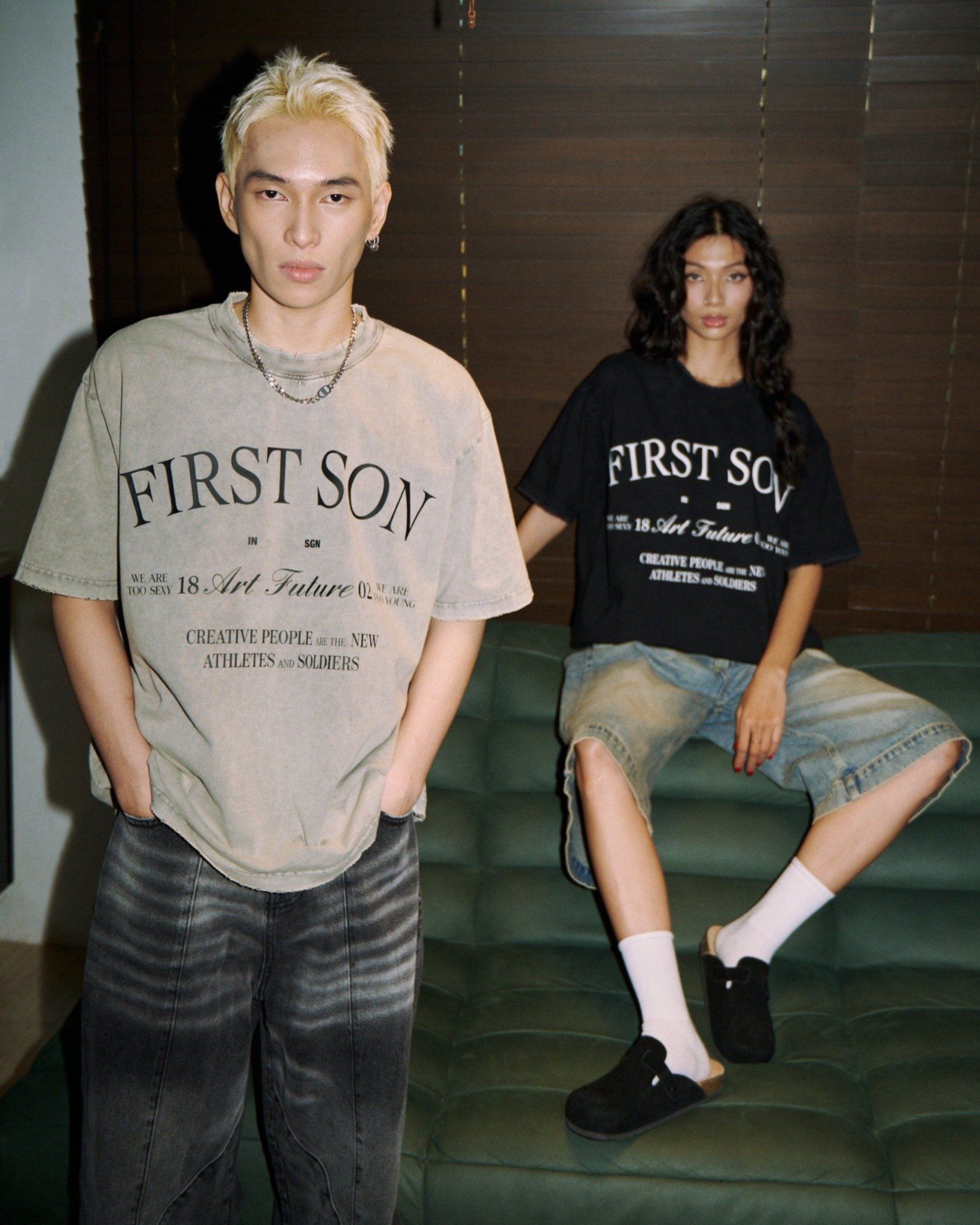  TWG14 - 'FIRST SON' VINTAGE TEE - SAND 