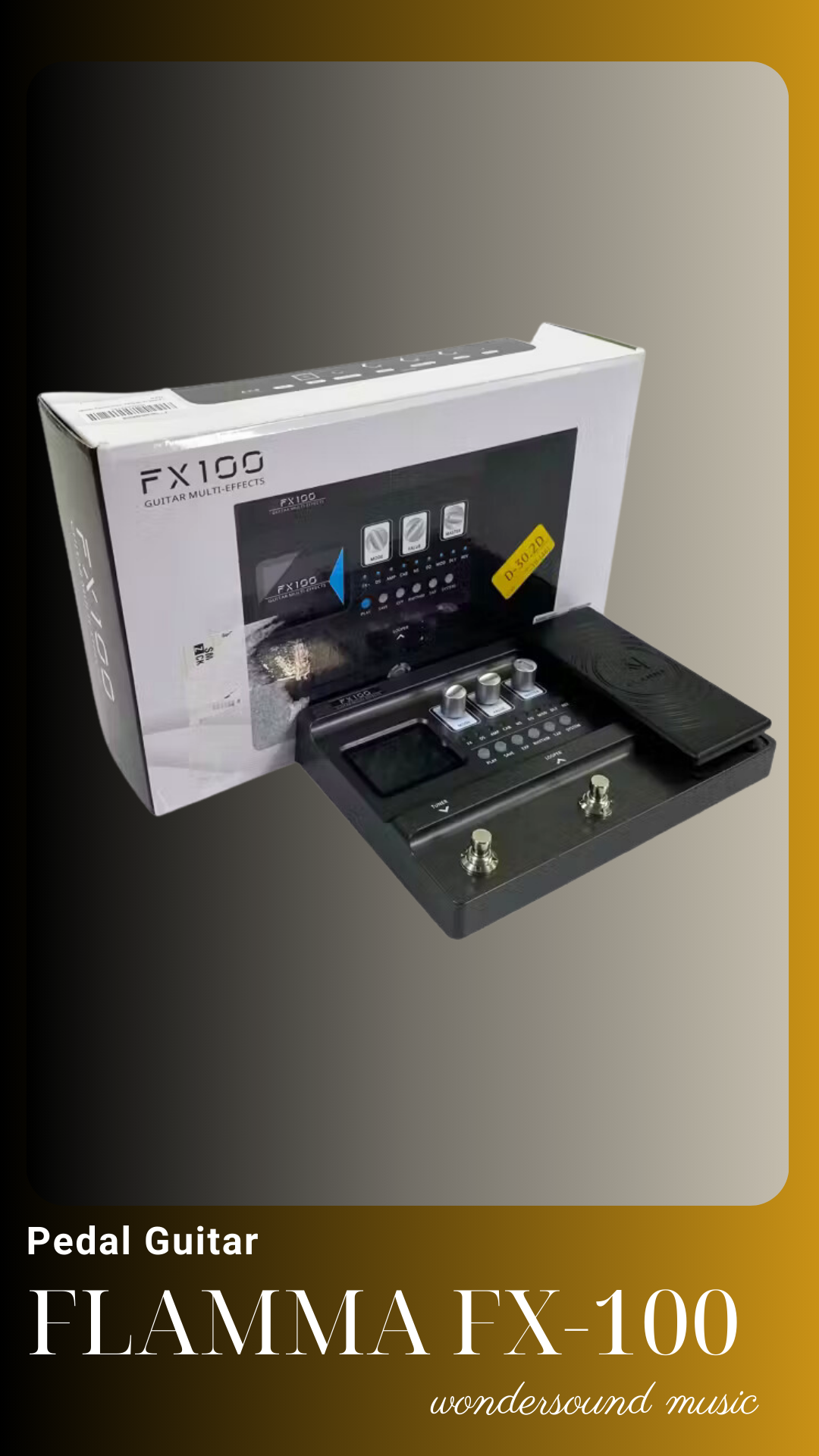  PEDAL GUITAR ELECTRIC (Multi Effects) FLAMMA  FX-100 