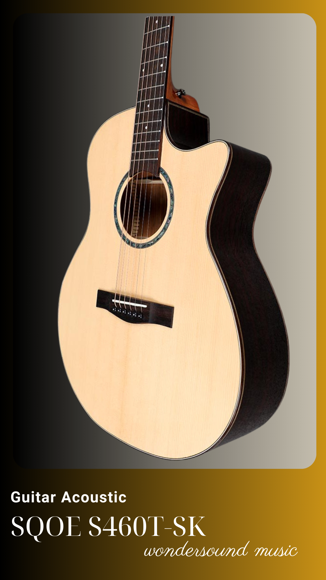  ACOUSIC GUITAR SQOE S460T-SK 