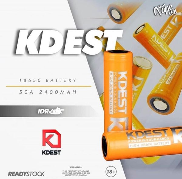 Pin KDEST 18650 vàng dung lượng 2400mah 50A