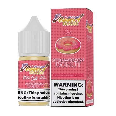 STRAWBERRY DONUT ICE SALT NIC BY DESSERT HOUSE (30ML)(BÁNH DONUT DÂU)