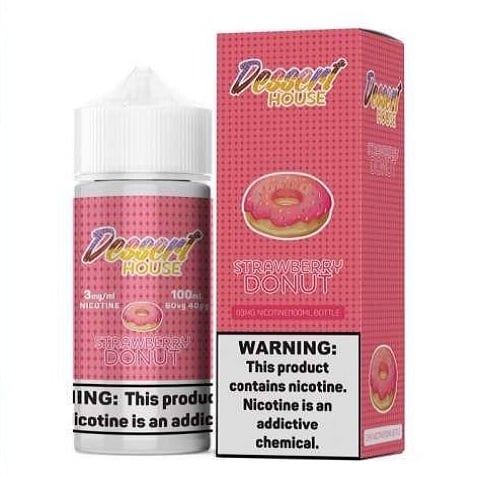 STRAWBERRY DONUT ICE BY DESSERT HOUSE (100ML)(BÁNH DONUT DÂU)