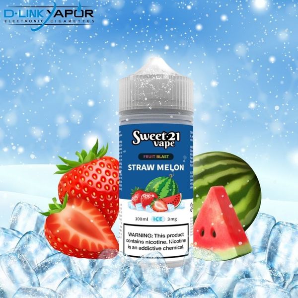 Sweet 21 - Straw Melon (Dâu Dưa Hấu lạnh ) Freebase 100ML