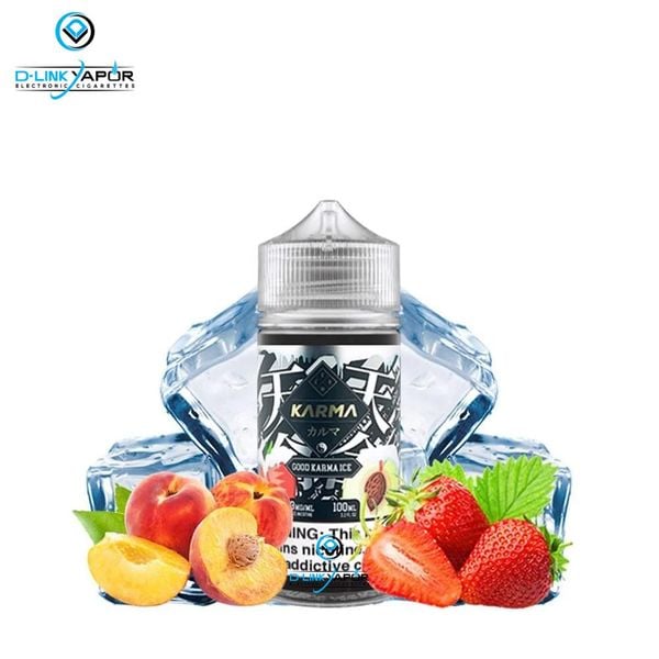 Tinh Dầu Karma Good Karma (Đào & Dâu) Freebase 100ml Chính Hãng D
