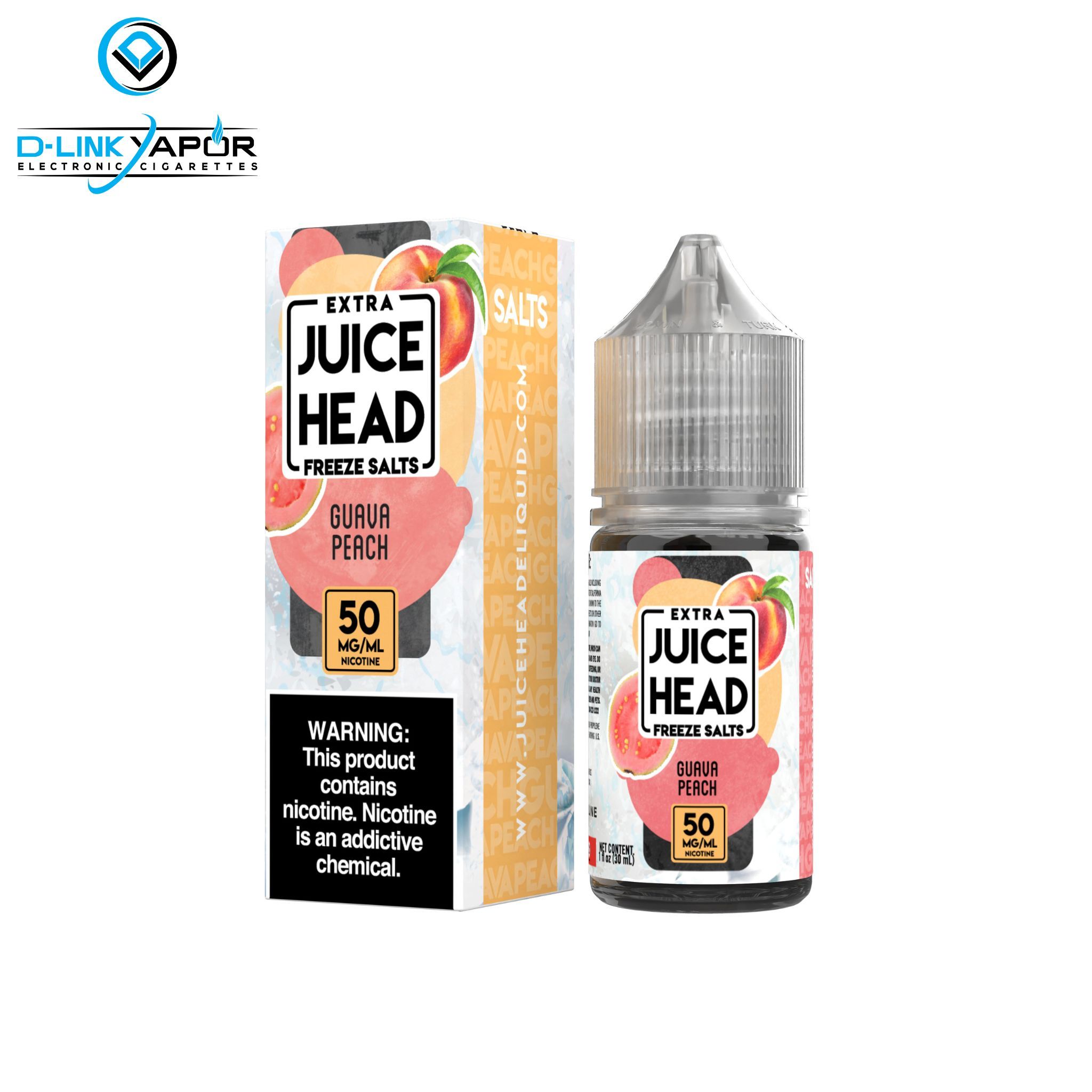 Juice Head Extra Guava Peach Ice (Ổi Đào Lạnh ) Salt Nic 30ml D