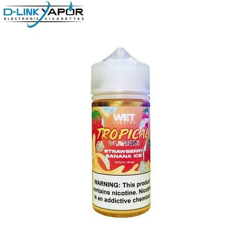 Wet Liquids - Tropical Fusion Strawberry Banana Ice (Dâu Chuối Lạnh) Freebase 100ml