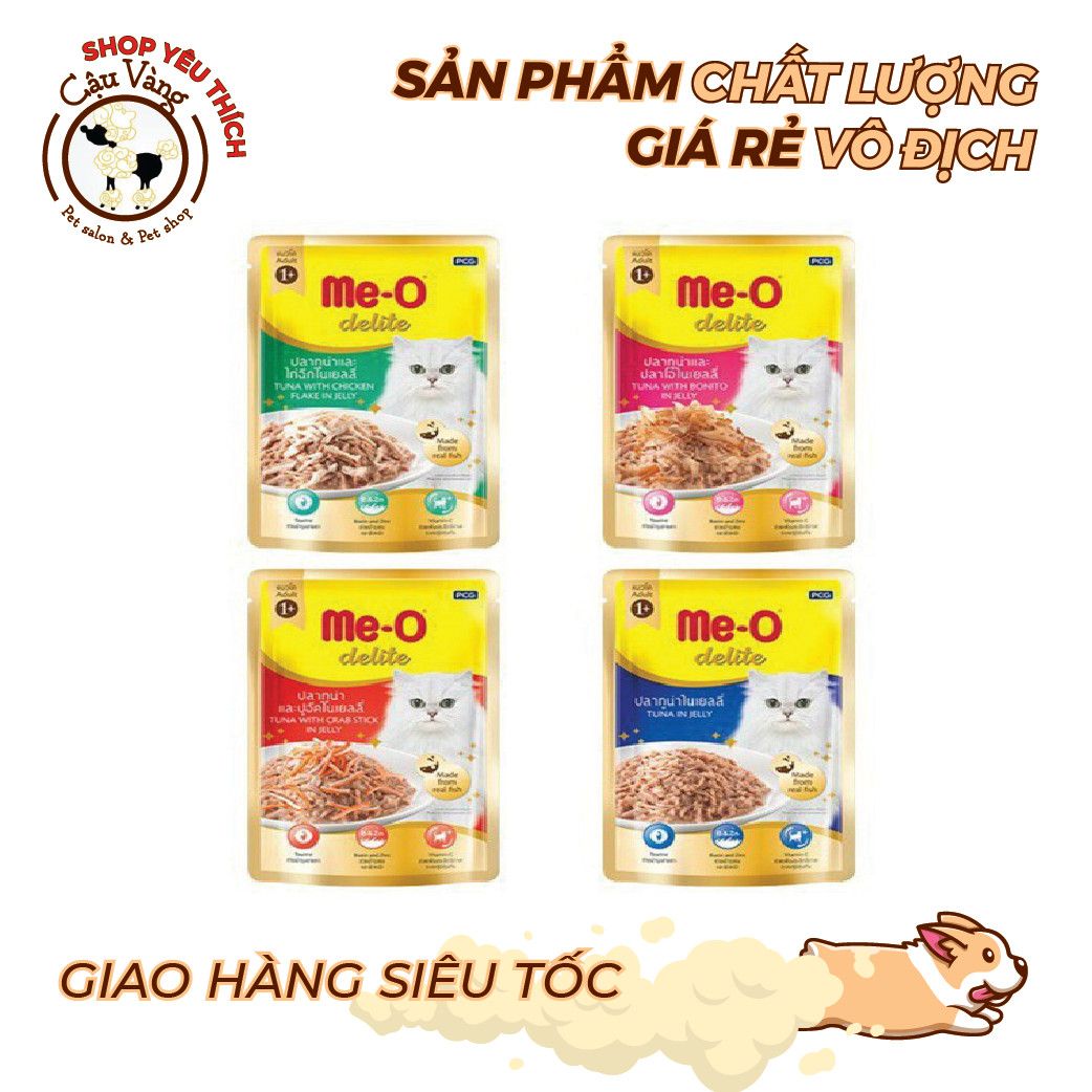  [ pate ] Pate Cho Mèo Me-O Delite Gói 70g, Thức ăn dinh dưỡng cho mèo mọi lứa tuổi 